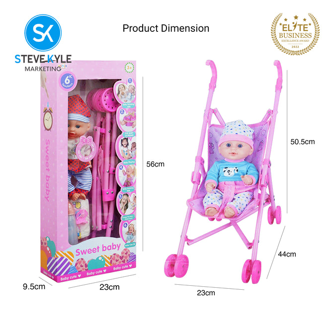 12' Inches Baby Doll 6 Sounds with Accessories High Quality Doll Best Gift for Kids