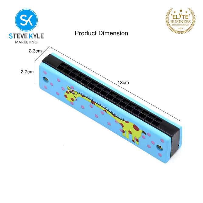Steve Kyle Wooden Harmonica 16 Holes Double-Row Blow Woodwind Mouth Toys For Children Musical Instruments
