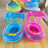 Kids Swimming Float Boat Inflatable Small Yacht with Handle for Kids