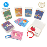 Steve Kyle Early Educational Flash Cards Alphabet English Math Slight Word Phonics Memory Game Card For Children