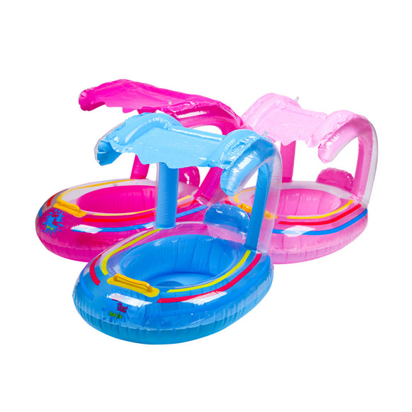 Kids Swimming Float Boat Inflatable Small Yacht with Handle for Kids
