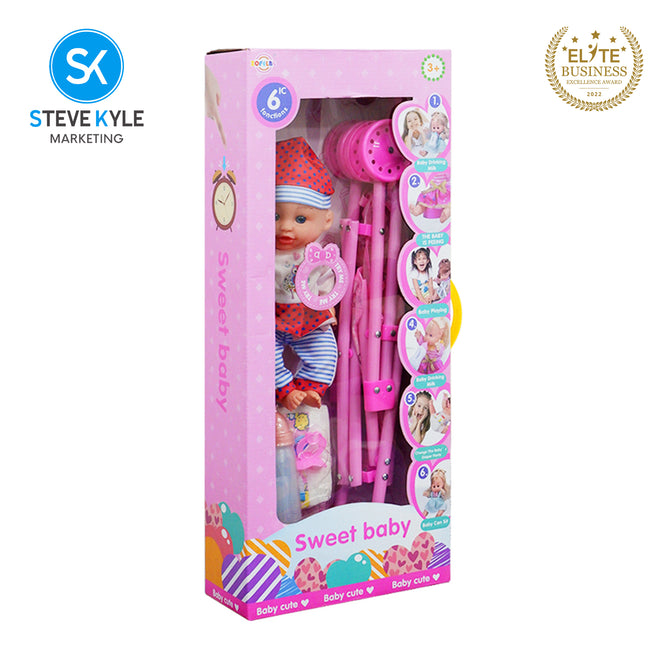 12' Inches Baby Doll 6 Sounds with Accessories High Quality Doll Best Gift for Kids