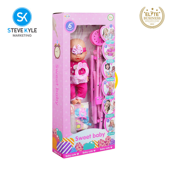 12' Inches Baby Doll 6 Sounds with Accessories High Quality Doll Best Gift for Kids