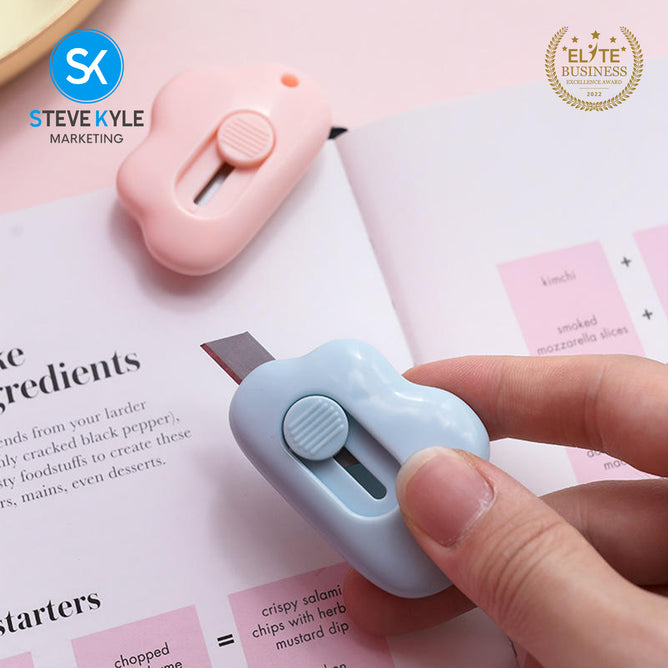 Steve Kyle Portable Creative Mini Utility Knife Retractable Alloy Cutter Mini Sharp Blade Stationery For School Office