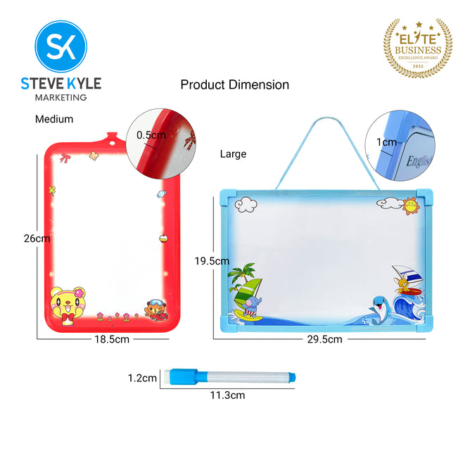 Steve Kyle Portable Writing Drawing Whiteboard With Marker Eraser For Kids Educational Supplies