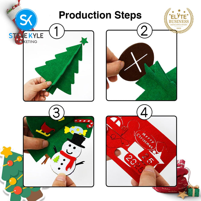 Steve Kyle Creative Christmas Holiday Crafts Ornament For Children's Christmas Tree Decoration