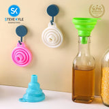 Steve Kyle Food Grade Silicone Foldable Funnel For Liquid Powder Dispenser Creative Household Kitchen Tools