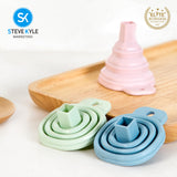 Steve Kyle Food Grade Silicone Foldable Funnel For Liquid Powder Dispenser Creative Household Kitchen Tools