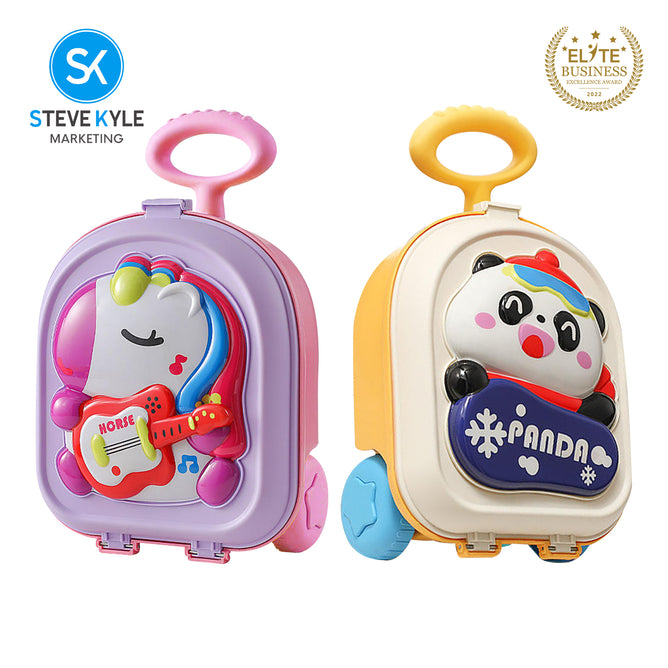 Steve Kyle Cartoon Animal Beach Sand Luggage Toys Trolley Case Pretend Play Set
