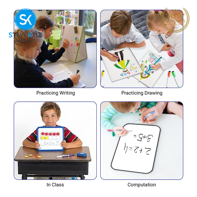 Steve Kyle Portable Writing Drawing Whiteboard With Marker Eraser For Kids Educational Supplies