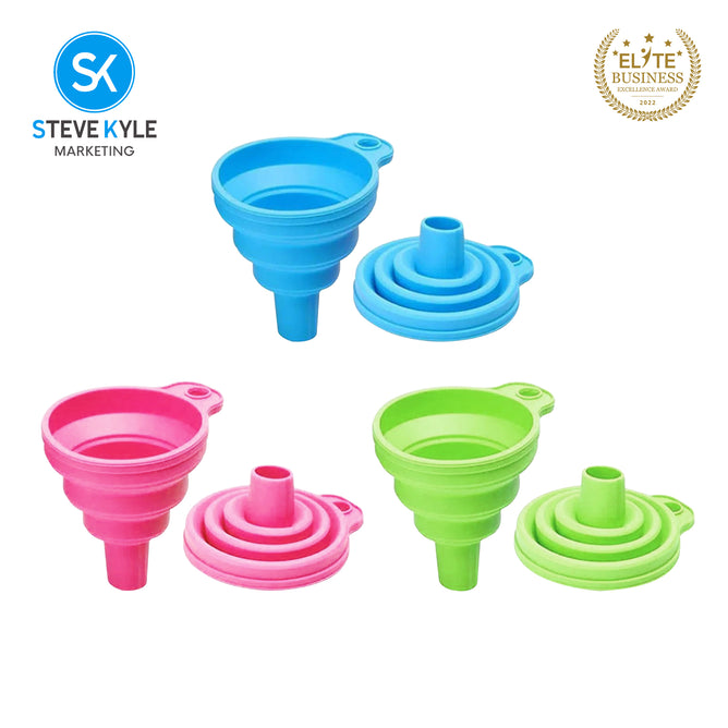 Steve Kyle Food Grade Silicone Foldable Funnel For Liquid Powder Dispenser Creative Household Kitchen Tools