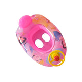 Inflatable Cartoon Character Design Boat Floater with Steering Wheel for Baby & Toddlers
