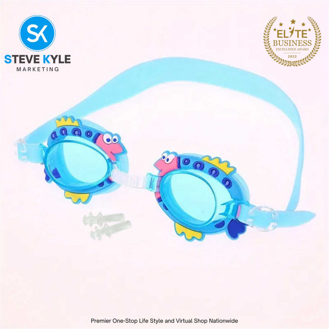 Children's Anti-fog Water Eye-Protection Silicon with 1 Pair Earplugs and Case for Boys & Girls