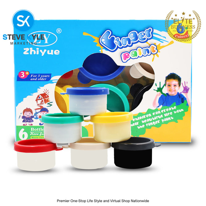 DIY 6Colors 30ml Children Finger Paint Set Washable Safe Non-Toxic on Canvas Art Paint