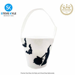 Halloween Candy Bag DIY Portable Tote Gift Bag Trick or Treat Bag for Kids Cute Handle Holiday
