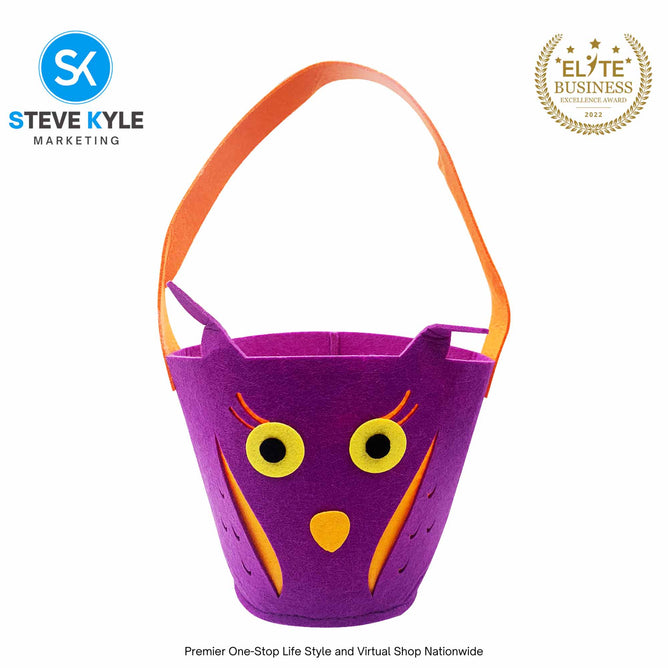 Halloween Candy Bag DIY Portable Tote Gift Bag Trick or Treat Bag for Kids Cute Handle Holiday