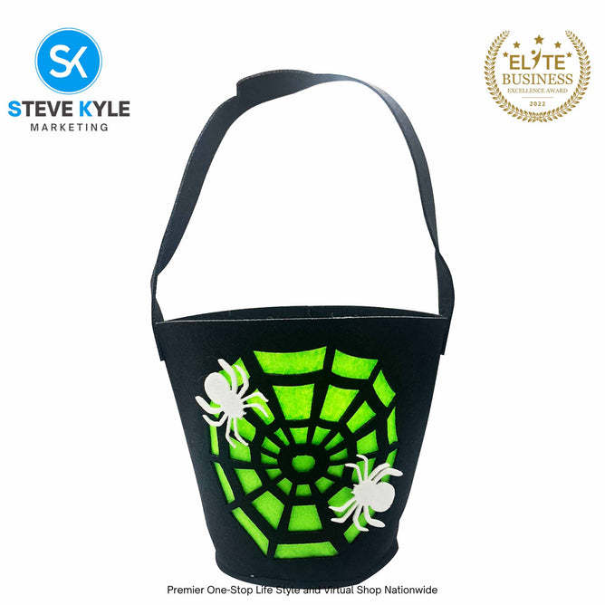 Halloween Candy Bag DIY Portable Tote Gift Bag Trick or Treat Bag for Kids Cute Handle Holiday