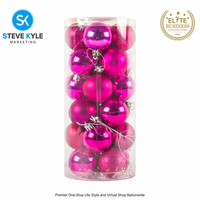 24PCS 3CM/4CM/6CM Christmas Tree ball Pendant Decorations Christmas New Year Party Decorations