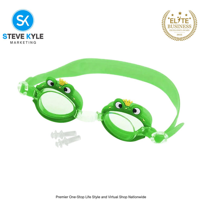 Children's Anti-fog Water Eye-Protection Silicon with 1 Pair Earplugs and Case for Boys & Girls