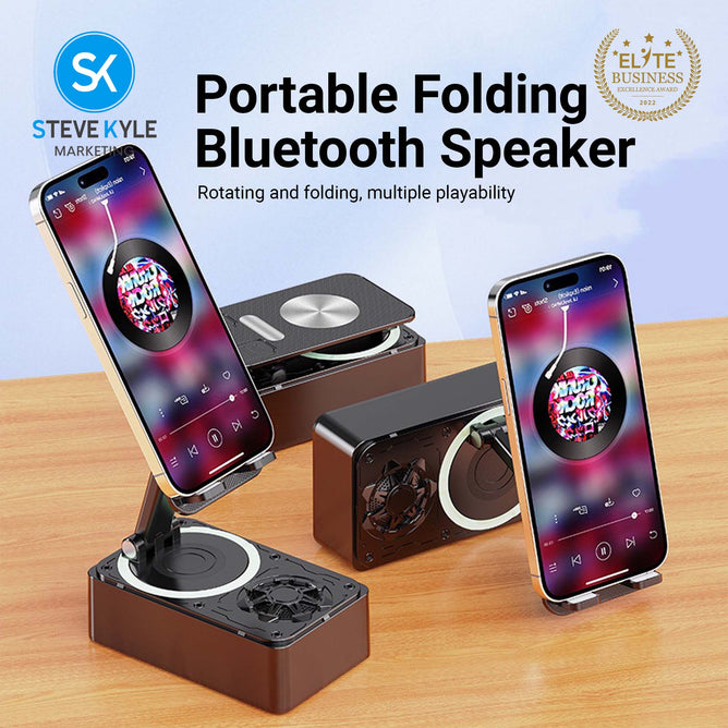 3-in-1 Portable Wireless Bluetooth Speaker with Wireless Mini Microphone