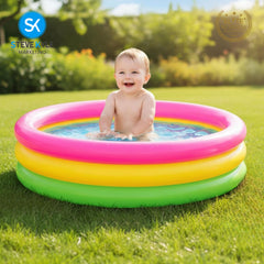 Steve Kyle Inflatable Sunset Glow Round Swimming Pool For Toddlers No Box