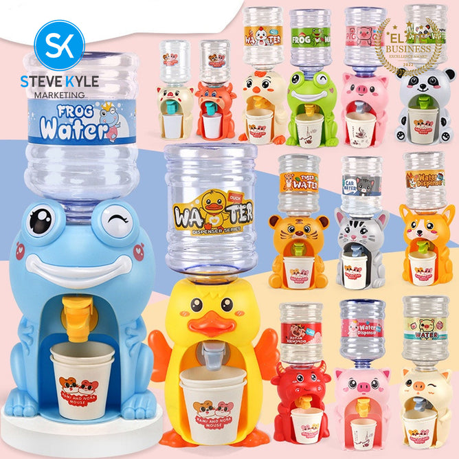 Steve Kyle Pretend Play Mini Water Dispenser For Juice Milk Cup Drinking Fountain Simulation Kitchen Kids Toy