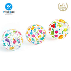 Steve Kyle INTEX Lively Print Transparent Beach Ball 51CM For Kids and Adults