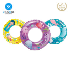 Steve Kyle 24 Inches Inflatable Swim Ring Sea Creatures Mermaid Print For Outdoor Fun