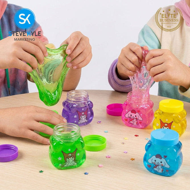 Steve Kyle 1 Set 12-Pieces Soft Stretchy Crystal Mud Slime Toy For Kids Best Gift Pack