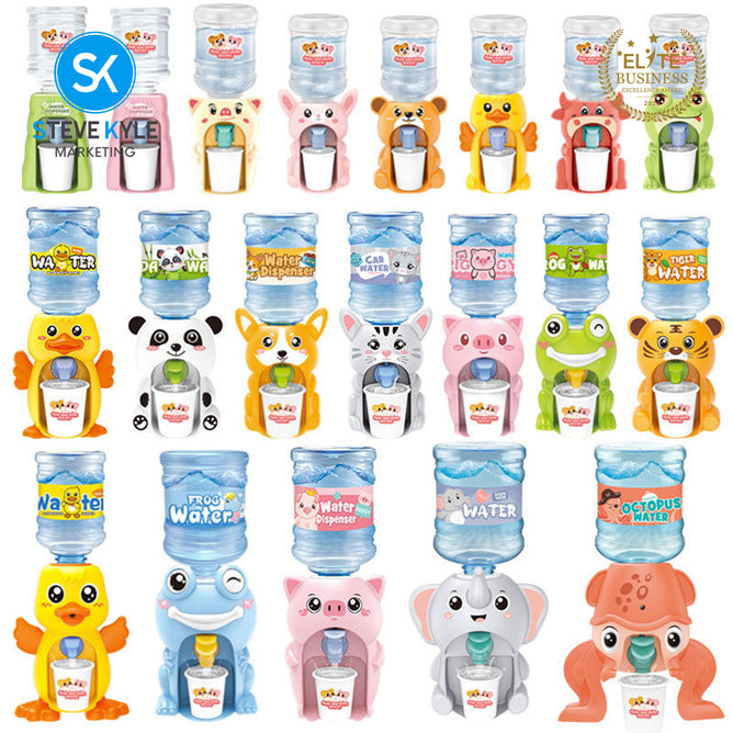 Steve Kyle Pretend Play Mini Water Dispenser For Juice Milk Cup Drinking Fountain Simulation Kitchen Kids Toy