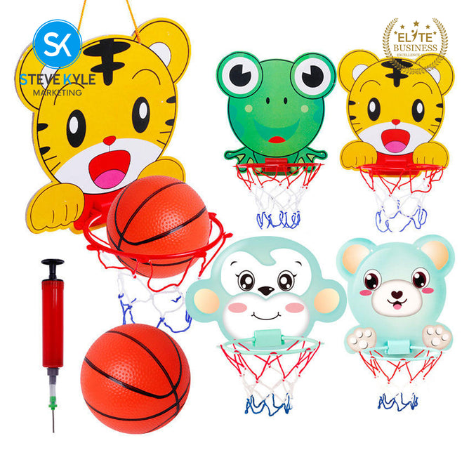 Steve Kyle Portable Mini Basketball Hoop Toy Set Foldable Design with Pump For Kids Indoor Play