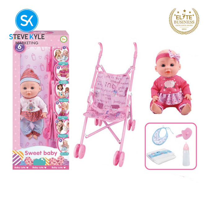 12' Inches Baby Doll 6 Sounds with Accessories High Quality Doll Best Gift for Kids