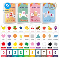 Steve Kyle Early Educational Flash Cards Alphabet English Math Slight Word Phonics Memory Game Card For Children