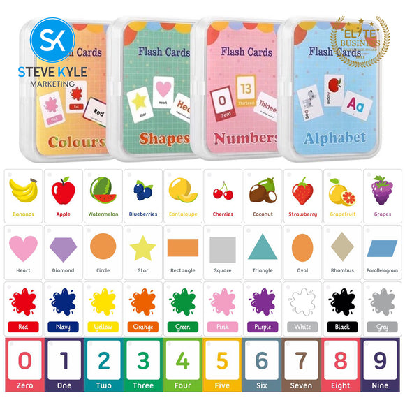 Steve Kyle Early Educational Flash Cards Alphabet English Math Slight Word Phonics Memory Game Card For Children