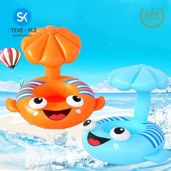Inflatable Summer Mushroom Fish Shaped Safety Floater Boat for Baby ...