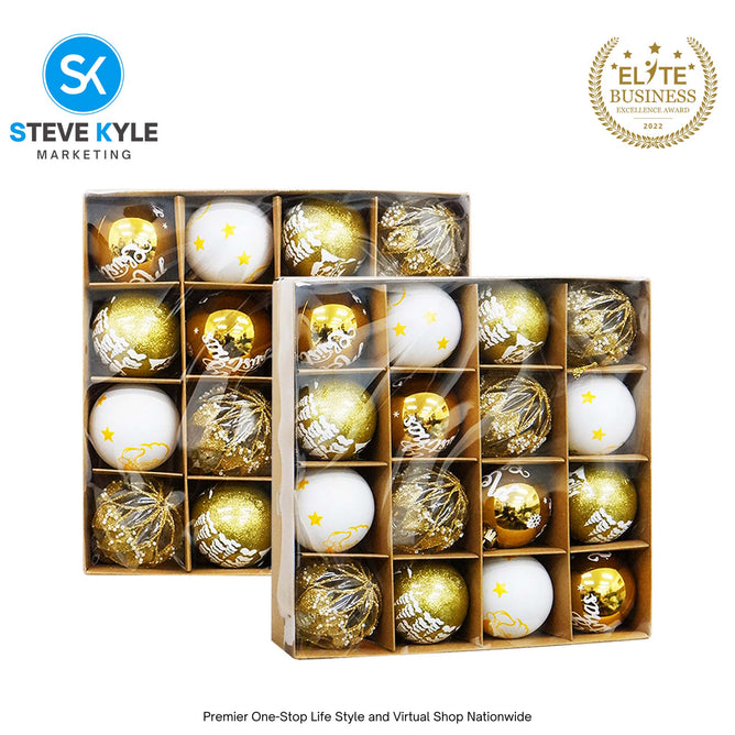16PCS/6CM Christmas Tree Balls Christmas New Year Party Atmosphere Pendant Decorations