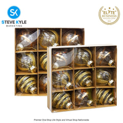 9PCS/8CM Christmas Tree Balls Christmas New Year Party Atmosphere Pendant Decorations