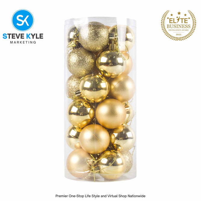 24PCS 3CM/4CM/6CM Christmas Tree ball Pendant Decorations Christmas New Year Party Decorations