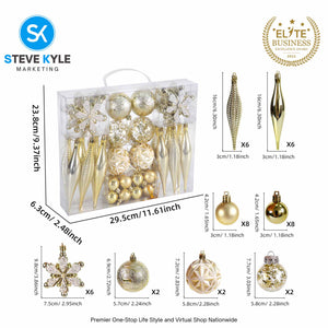 40PCS Christmas Balls Ornaments for Christmas Tree Decorations Hanging Ball Party Decoration