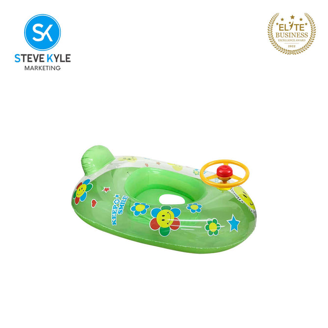 Inflatable Summer Transparent Floater Boat with Steering Wheel For Baby & Kids