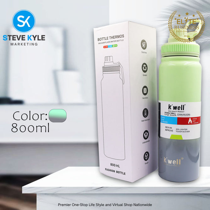 K'well Stainless Steel Vacuum Insulated Tumbler Water Bottle Hot and Cold 750ml/800ml
