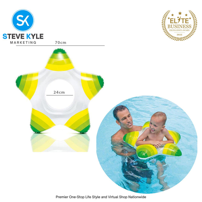 Star Swim Ring Inflatable Water Tubes Summer Time