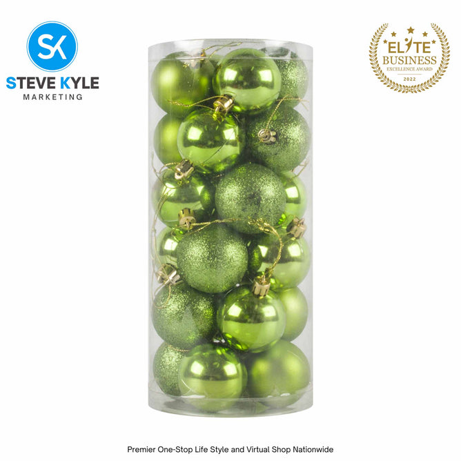 24PCS 3CM/4CM/6CM Christmas Tree ball Pendant Decorations Christmas New Year Party Decorations