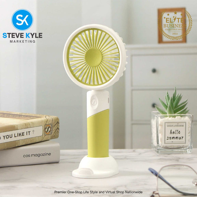Desk Fan Small Phone Holder Foldable Fan with USB Charging Retractable Portable Mini Fan