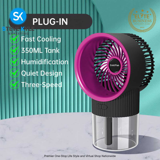Portable Air Conditioner Spray Fan Desktop Adjustable Third Gear Electric Fan Air Cooler Spray