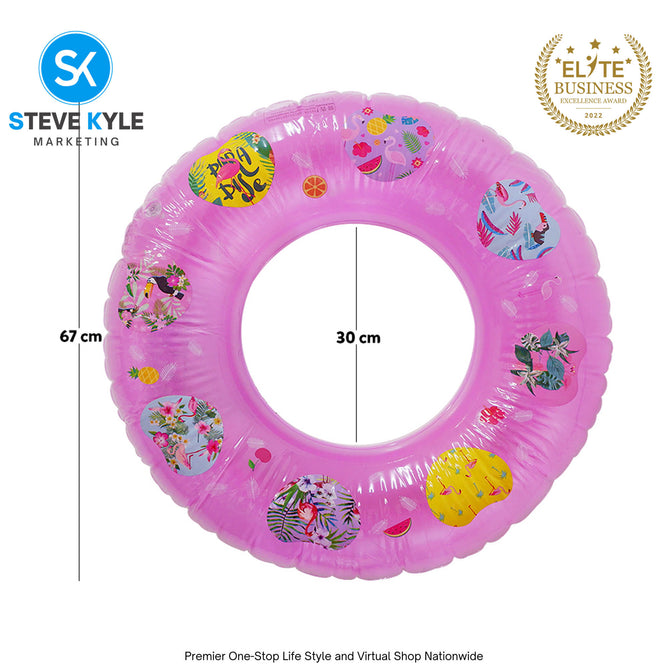 26 Inches Inflatable Cartoon Character Swim Ring Floater for Kids Boys and Girls