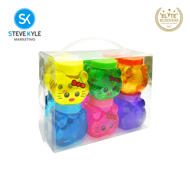 Steve Kyle 1 Set 12-Pieces Soft Stretchy Crystal Mud Slime Toy For Kids Best Gift Pack