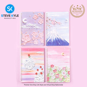 4Pcs A5 Oil Painting Notepad for Women Blank Sketchpad Blank Sketch Pad Spiral Notepad