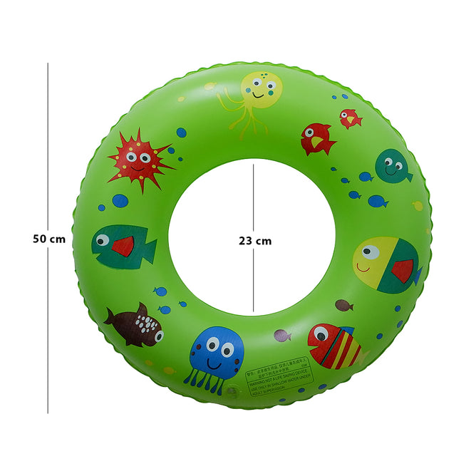 Cute Summertime Sea Creatures Inflatable Swim Ring Floater 20 Inches