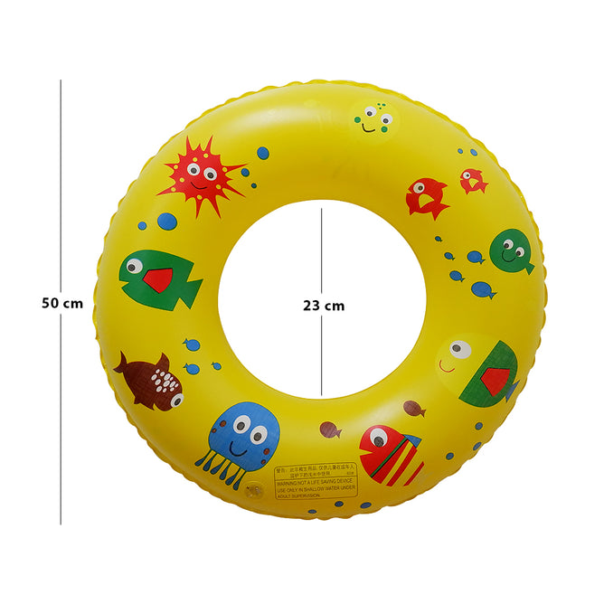 Cute Summertime Sea Creatures Inflatable Swim Ring Floater 20 Inches